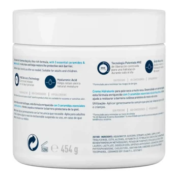 CERAVE MOISTURISING CREAM for dry to very dry skin 454 gr