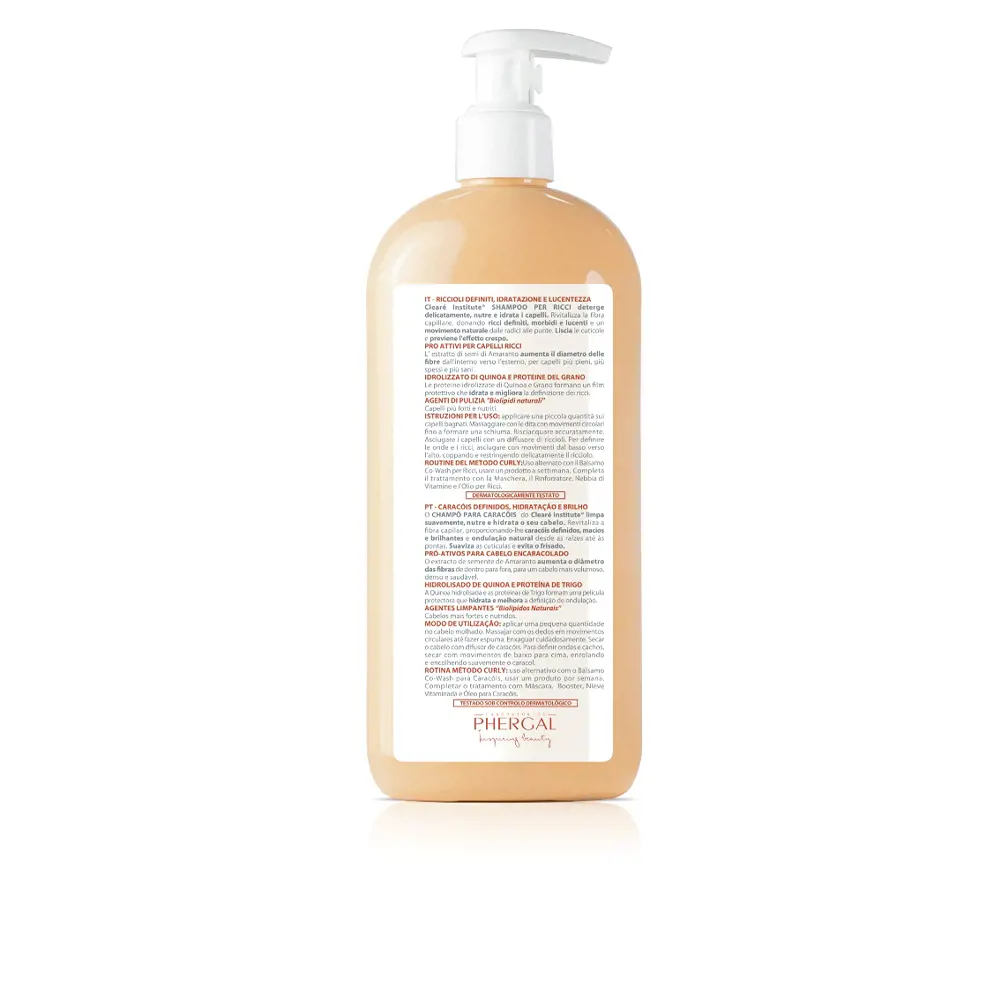 CLEARÉ INSTITUTE SHAMPOO CURLY curls definidos hydration brillo 400 ml CLEARÉ INSTITUTE SHAMPOO CURLY curls definidos hydration brillo 400 ml – Bild 2