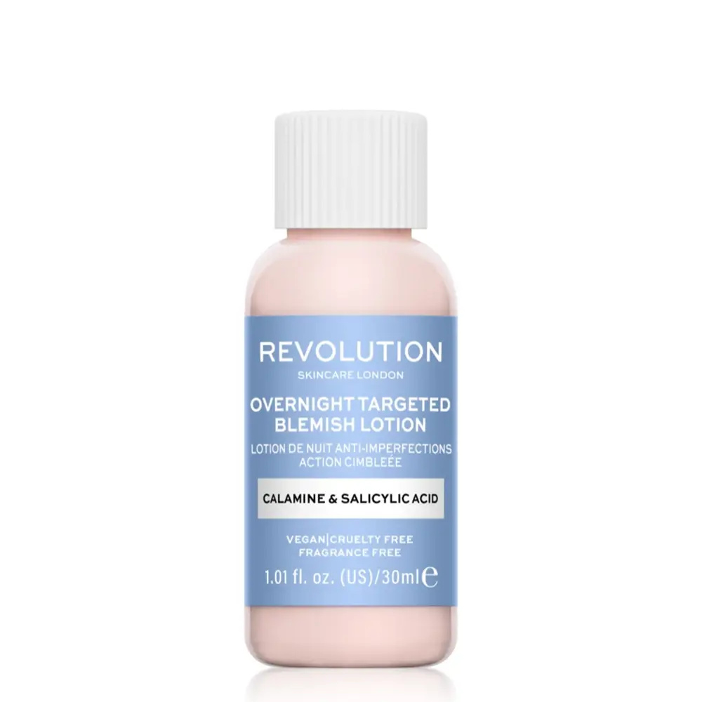 REVOLUTION SKINCARE OVERNIGHT TARGETED BLEMISH LOTION calamine & salicylic acid 30 ml REVOLUTION SKINCARE OVERNIGHT TARGETED BLEMISH LOTION calamine & salicylic acid 30 ml